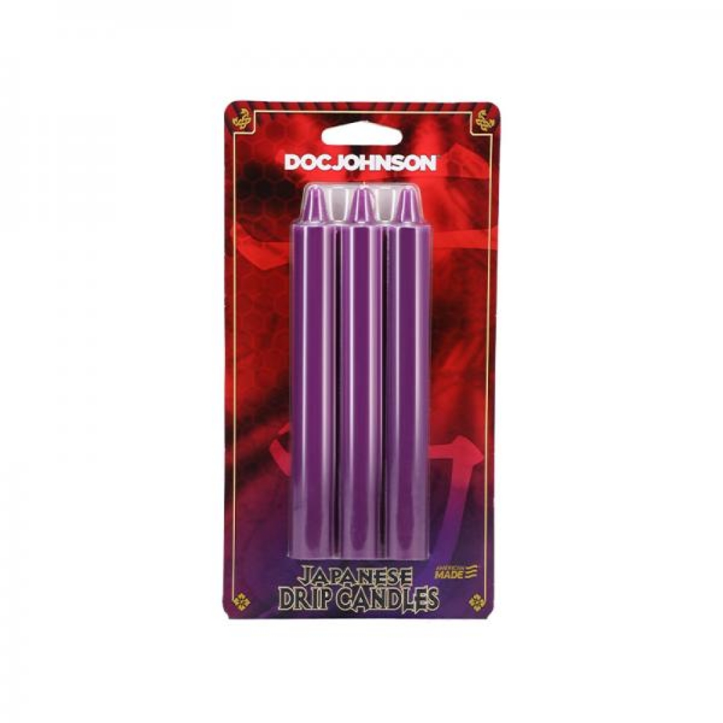 Japanese Drip Candles 3-pack Purple - Massage Candles