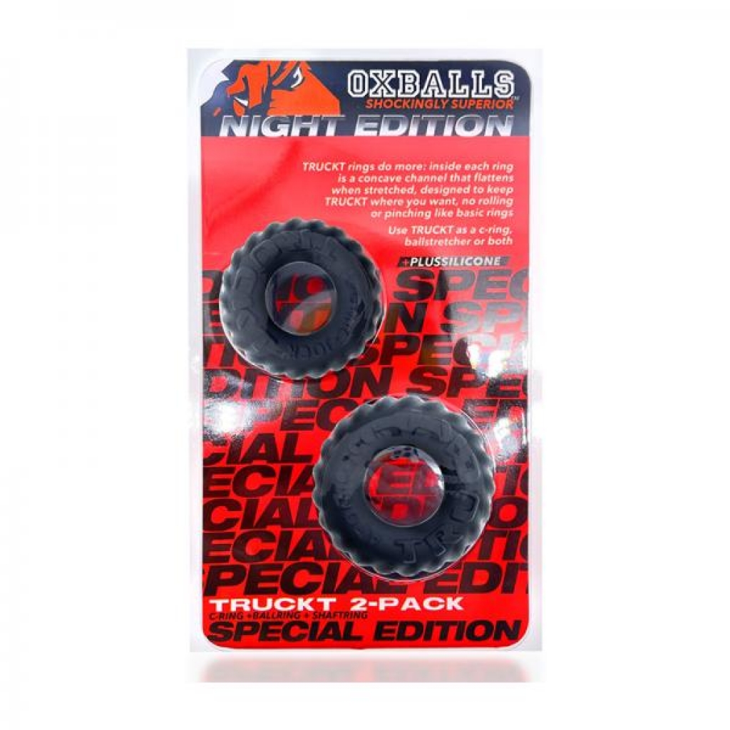 Oxballs Truckt 2-piece Cockring Plus+silicone Special Edition Night - Classic Penis Rings