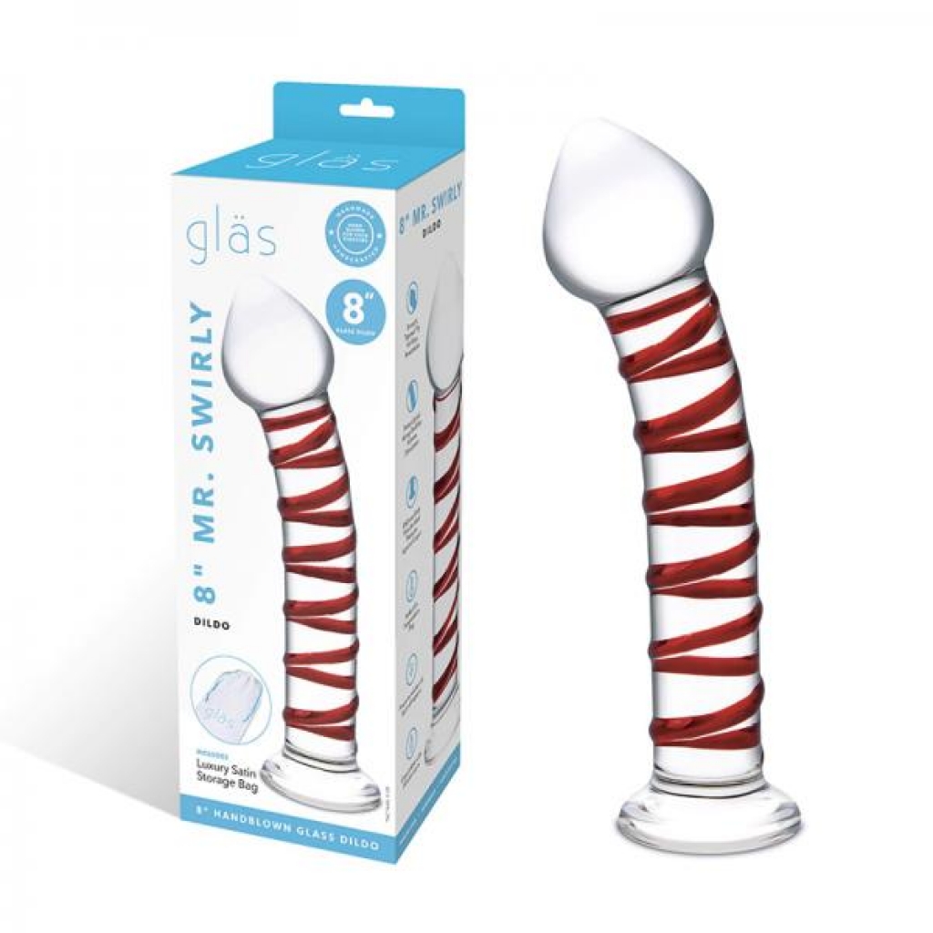 Glas Mr. Swirly Glass Dildo 8 In. - Realistic Dildos & Dongs