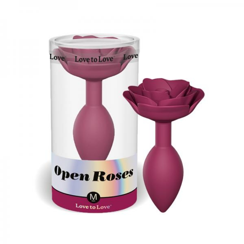 Love To Love Open Roses Anal Plug Medium Plum Star - Anal Plugs