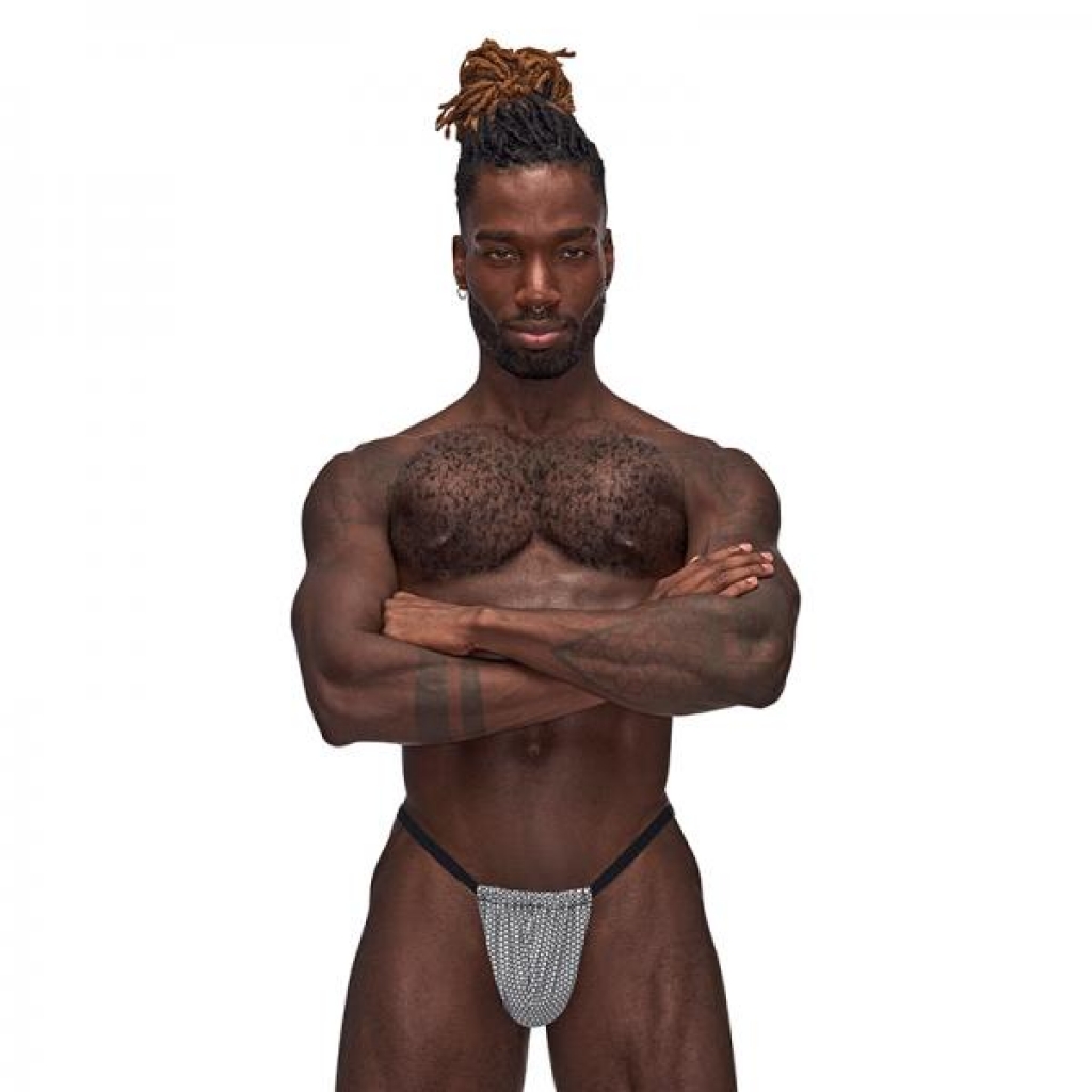 Mp Sexagon Posing Strap Gray 1s - Mens Underwear