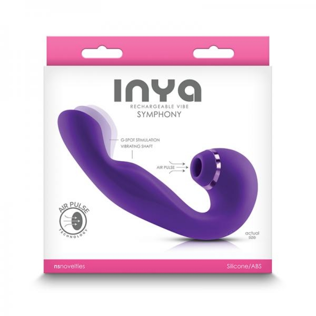 Inya Symphony Suction Dual Stimulator Purple - G-Spot Vibrators Clit Stimulators