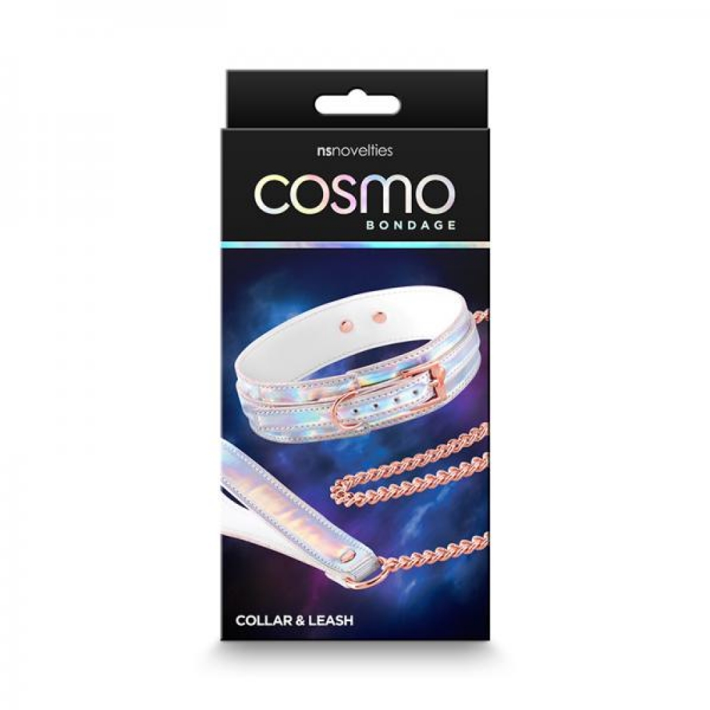 Cosmo Bondage Collar & Leash Rainbow - Collars & Leashes