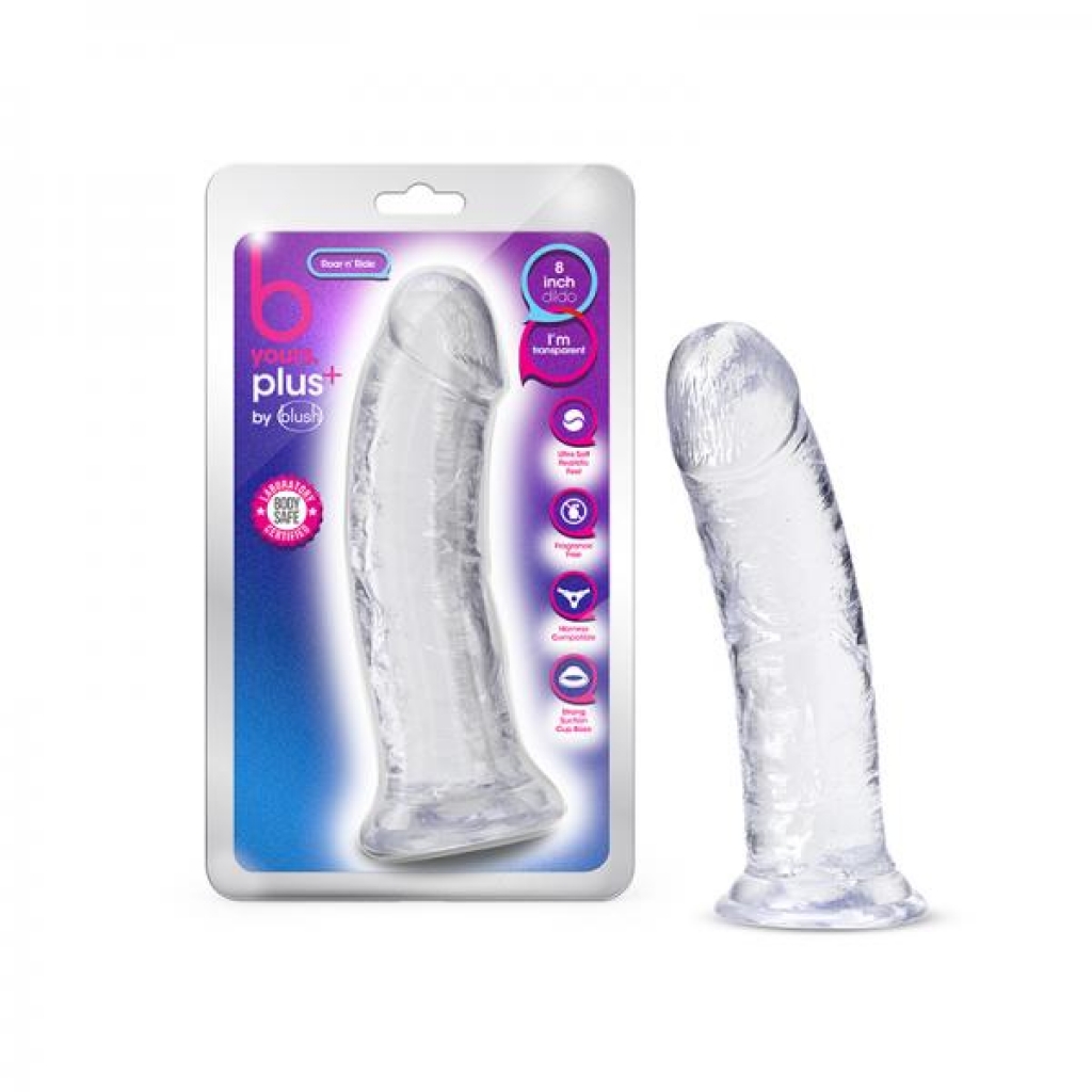 B Yours Plus Roar 'n' Ride Dildo Clear - Realistic Dildos & Dongs