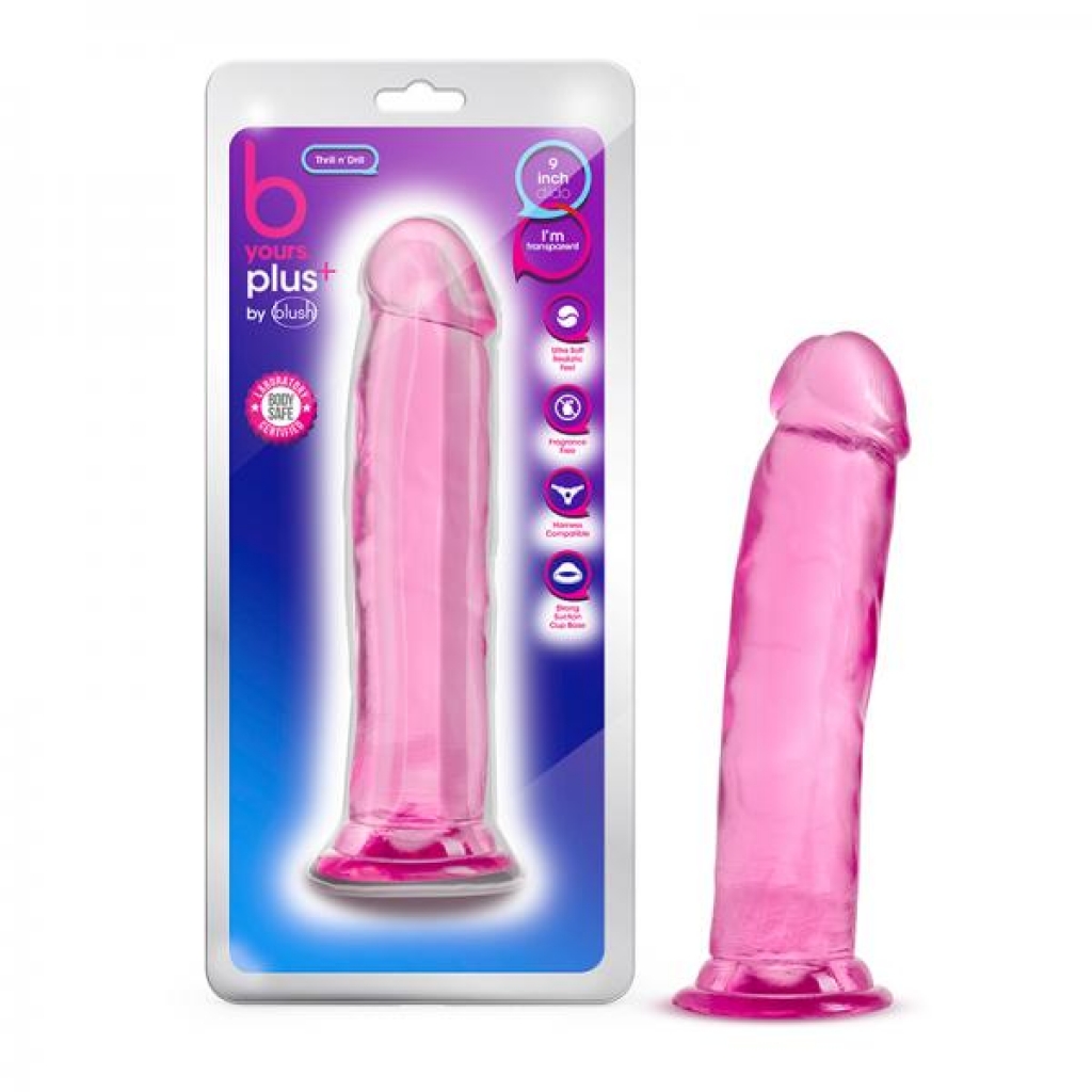 B Yours Plus Thrill 'n' Drill Dildo Pink - Realistic Dildos & Dongs