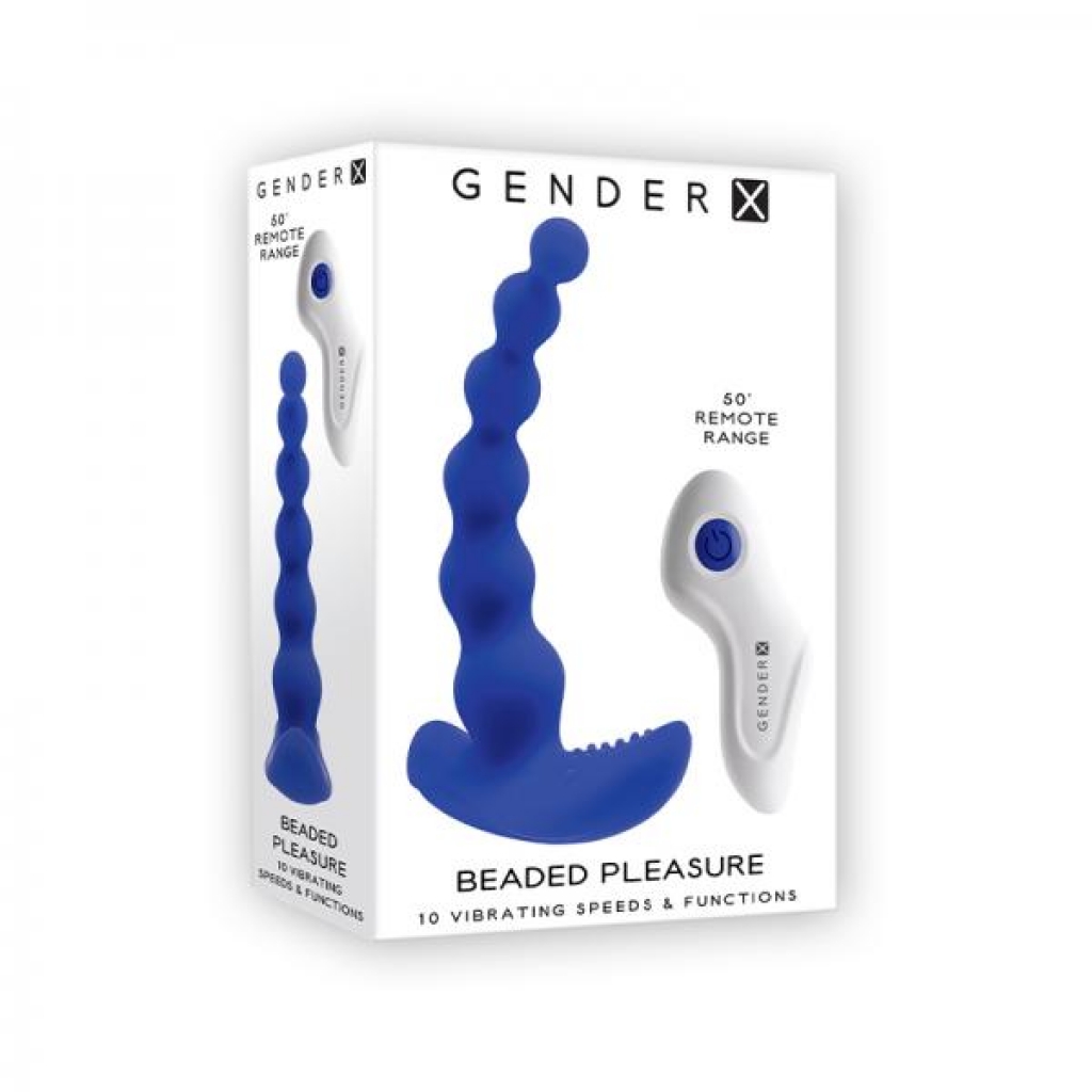 Gender X Beaded Pleasure Vibrator Blue - Anal Beads