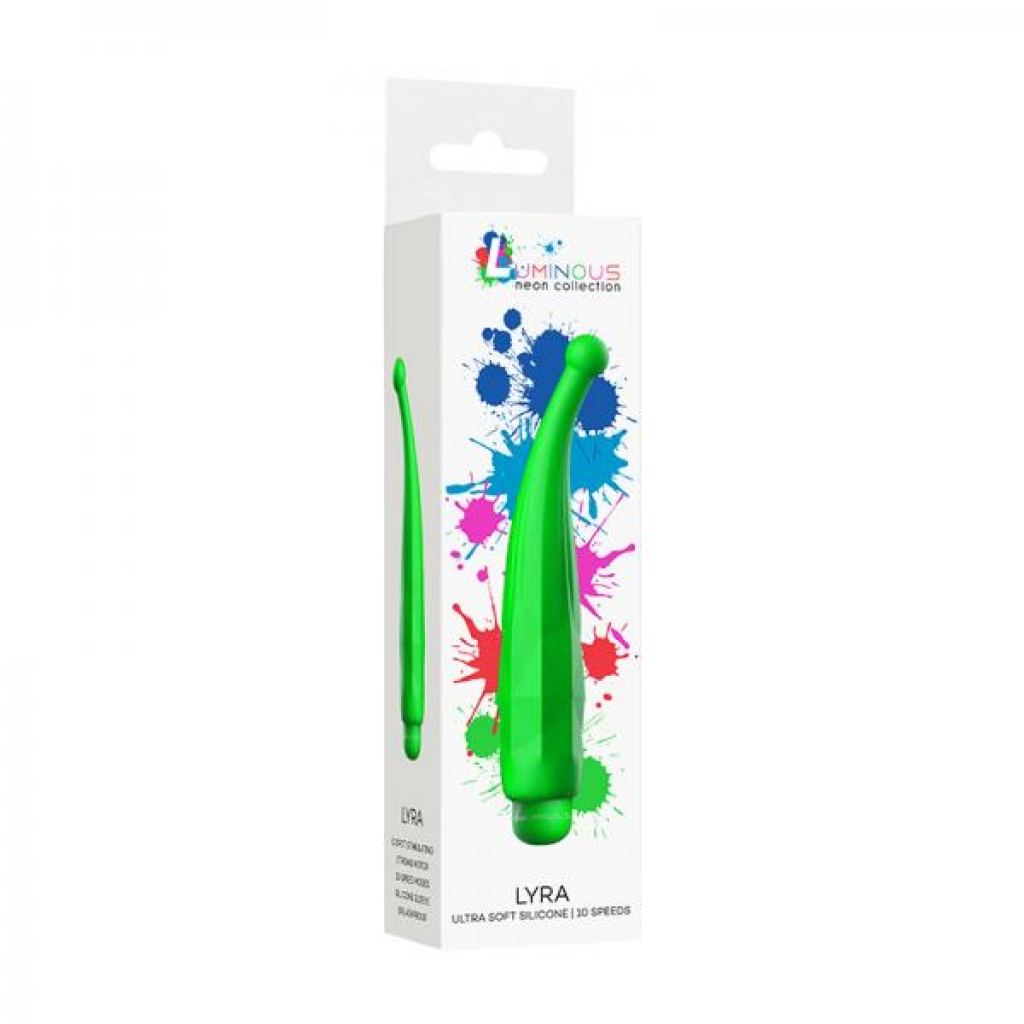 Luminous Lyra Abs Bullet With Silicone Sleeve 10 Speeds Green - Bullet Vibrators