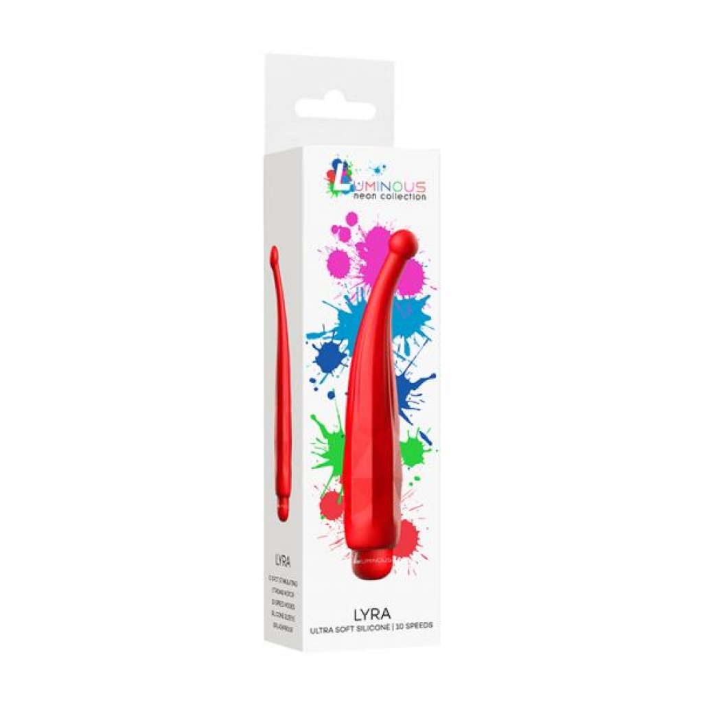 Luminous Lyra Abs Bullet With Silicone Sleeve 10 Speeds Red - Bullet Vibrators