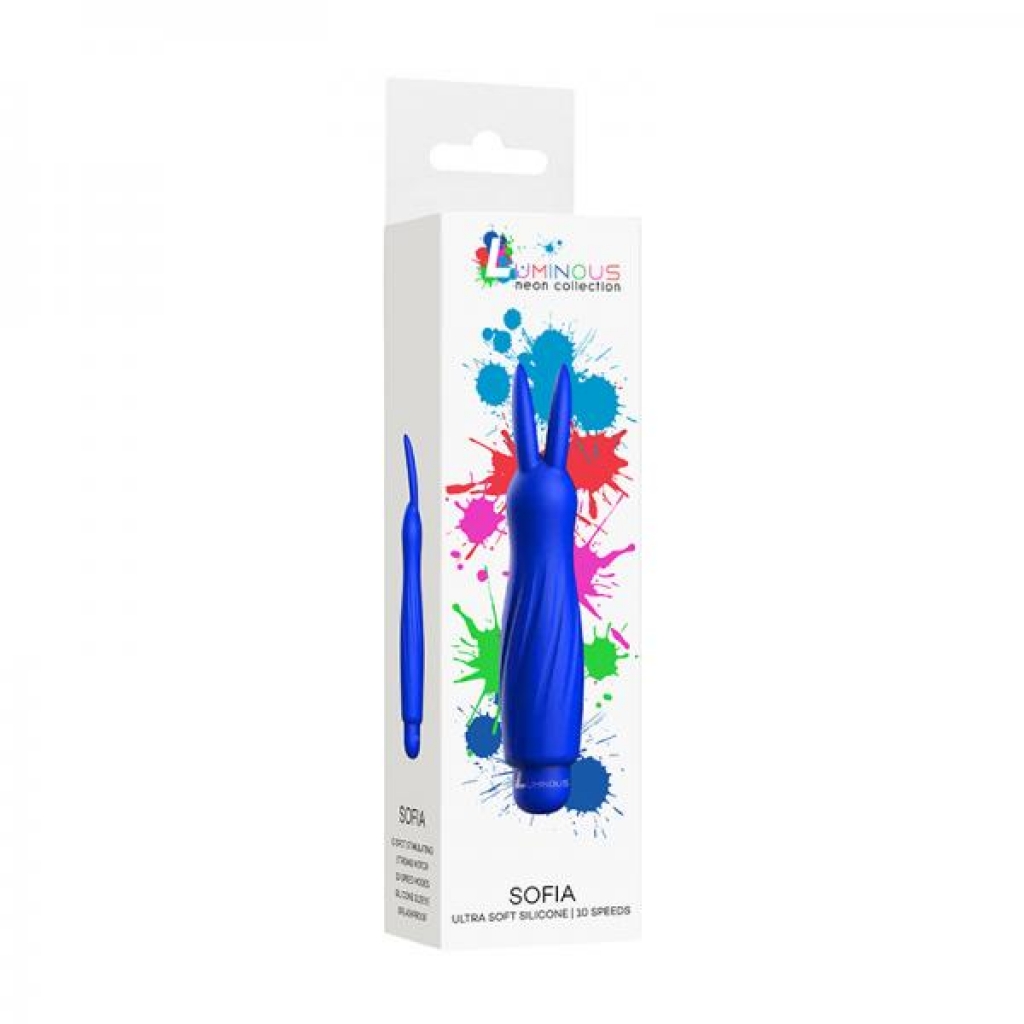 Luminous Sofia Abs Bullet With Silicone Sleeve 10 Speeds Royal Blue - Bullet Vibrators