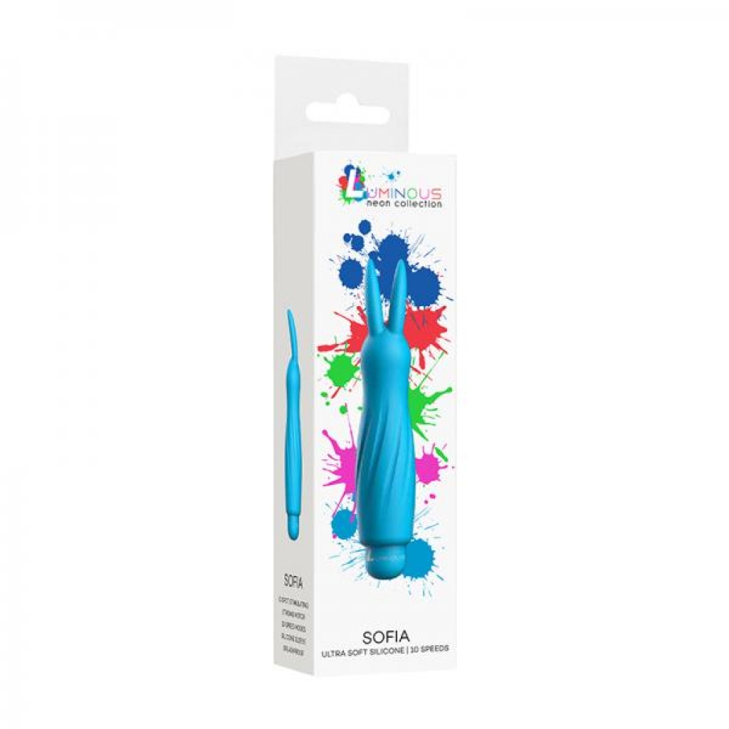 Luminous Sofia Abs Bullet With Silicone Sleeve 10 Speeds Turquoise - Bullet Vibrators