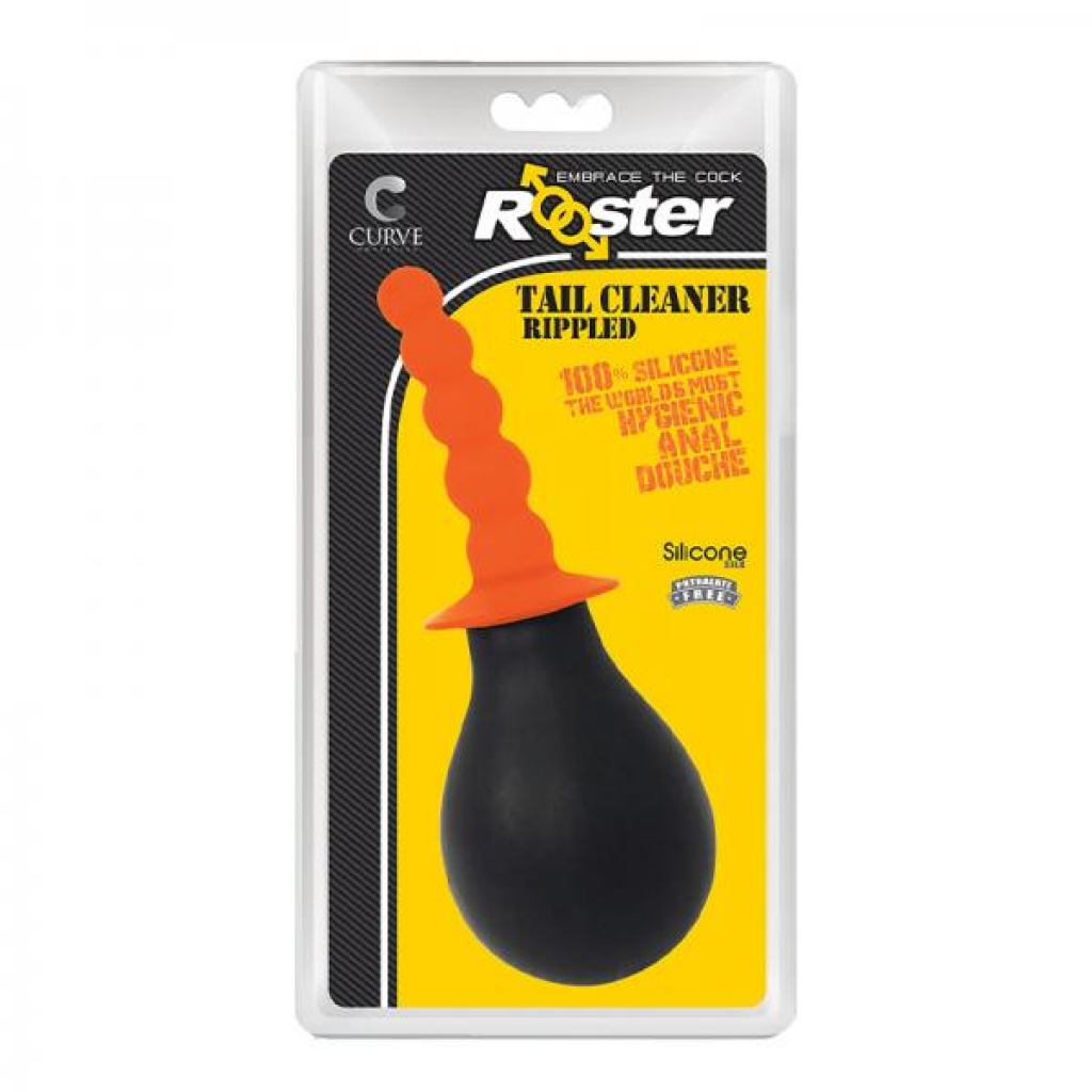 Rooster Tail Cleaner Rippled Orange - Anal Douches, Enemas & Hygiene