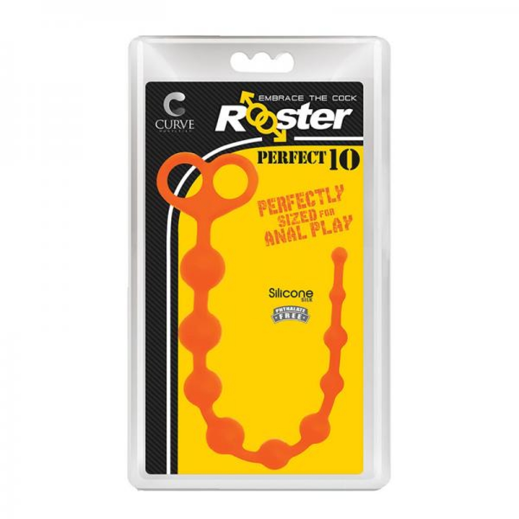 Rooster Perfect 10 Anal Plug Orange - Anal Plugs