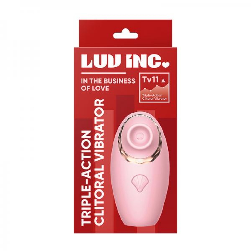 Luv Inc Tv11 Triple-action Clitoral Vibrator Pink - Clit Cuddlers