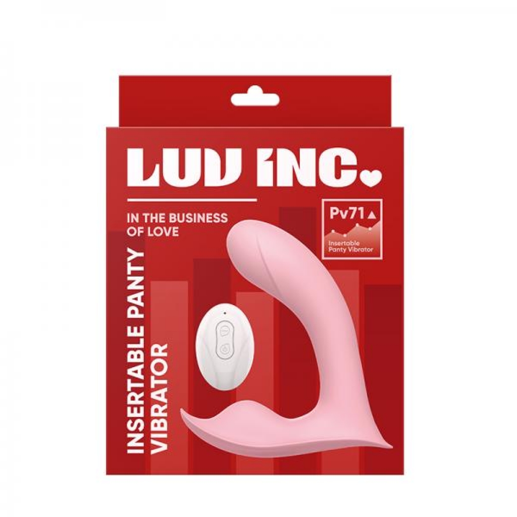 Luv Inc Pv71 Insertable Panty Vibrator Pink - Vibrating Panties