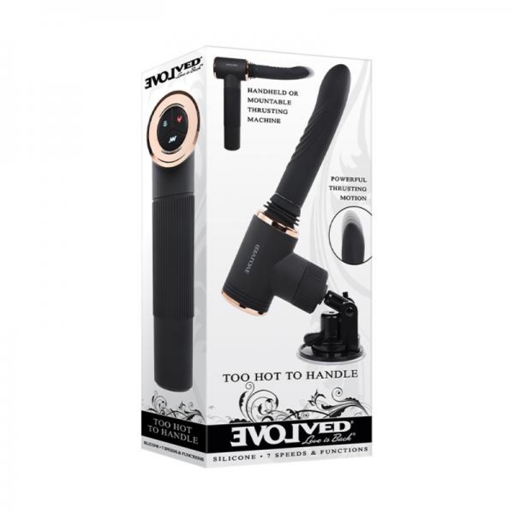 Evolved Too Hot To Handle Thrusting Sex Machine Black - Realistic