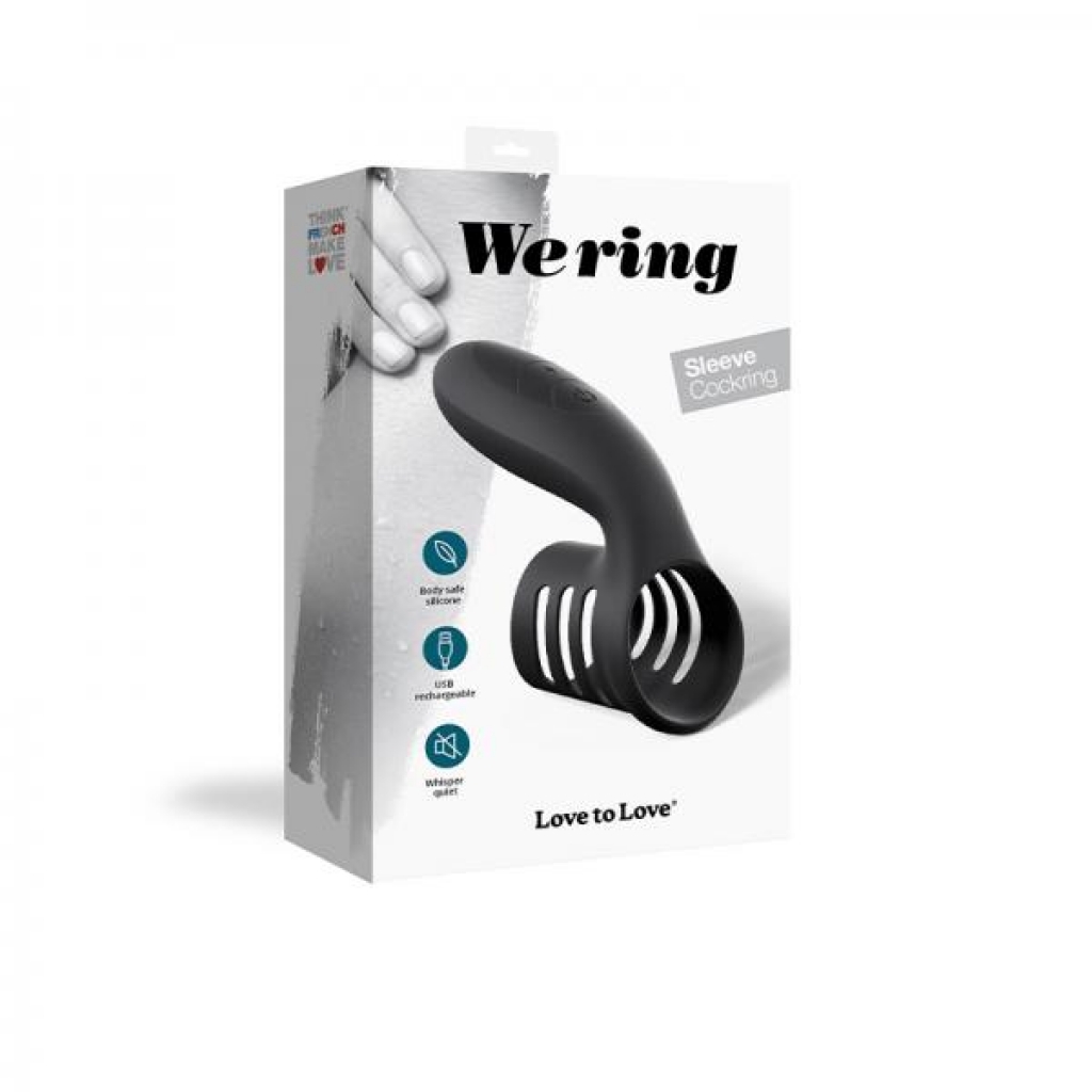 Love To Love We Ring Black Onyx - Couples Vibrating Penis Rings