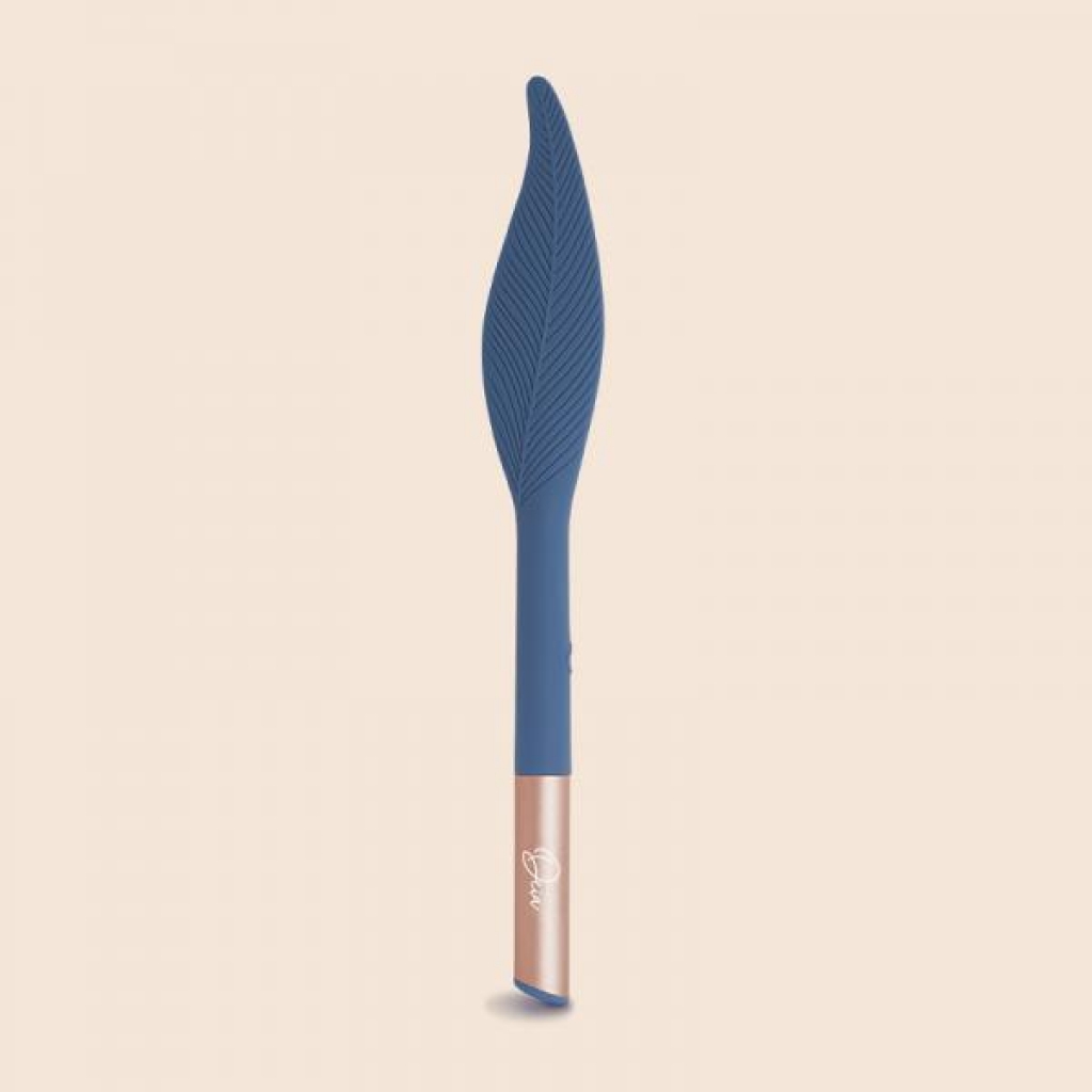 Deia The Feather Vibrating Tickler Silicone Blue - Feathers & Ticklers