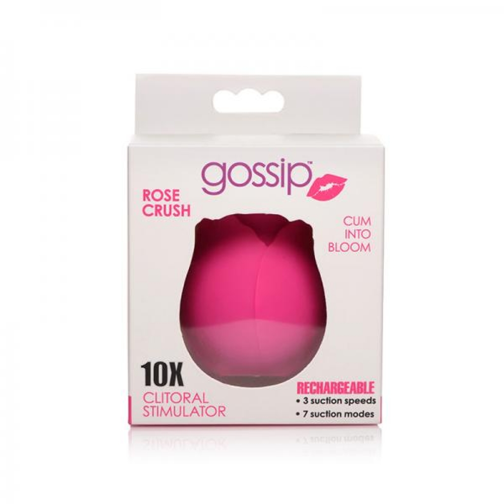Gossip Cum Into Bloom Clitoral Vibrator Rose Crush Silicone Magenta - Clit Suckers & Oral Suction