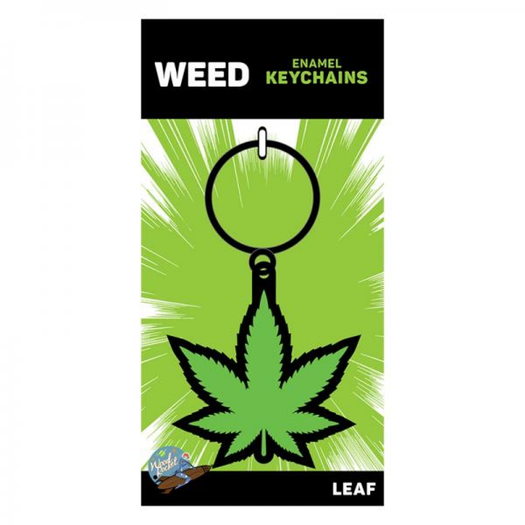 Weed Keychain Green Marijuana Leaf - Serving Ware