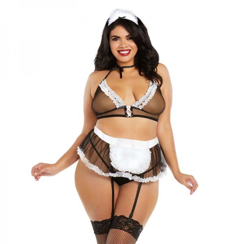Dreamgirl Very Sheer Mesh Maid-themed Bedroom Costume Osq - Others