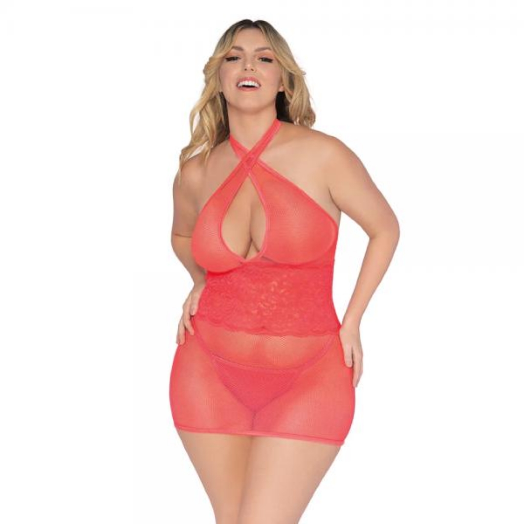 Dg Chemise & G-string Coral Queen - Bodystockings, Pantyhose & Garters