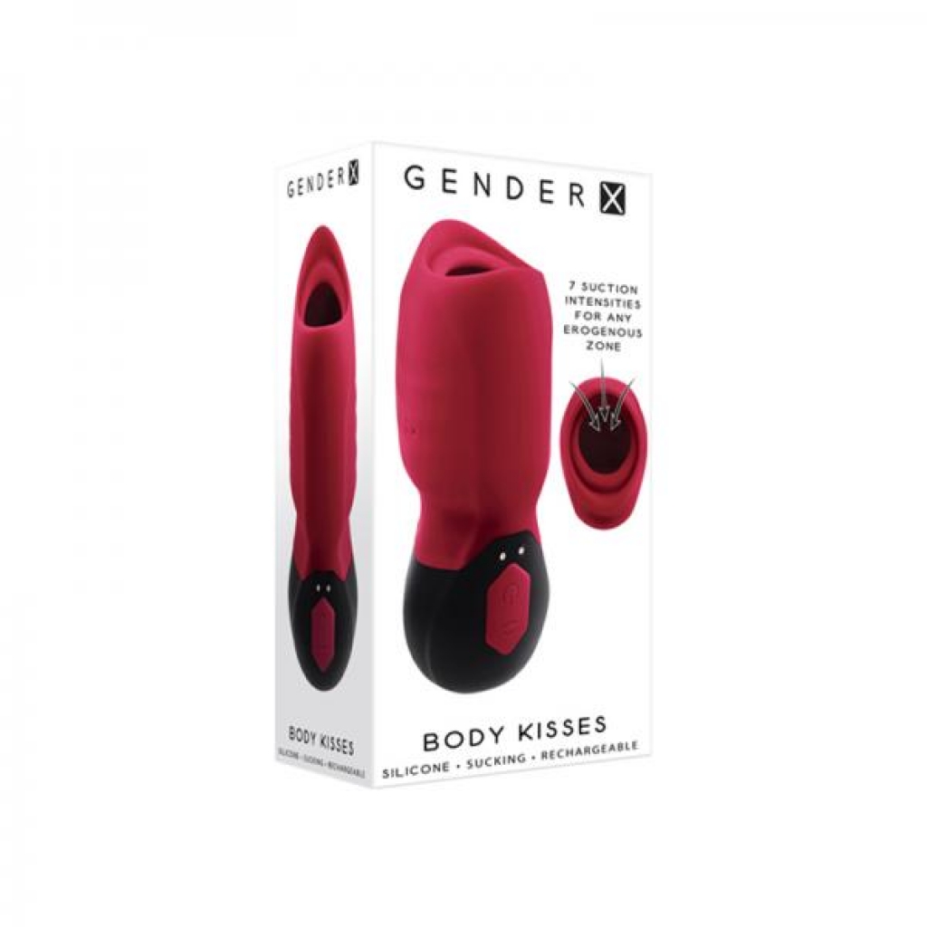 Gender X Body Kisses Suction Toy Red - Clit Suckers & Oral Suction