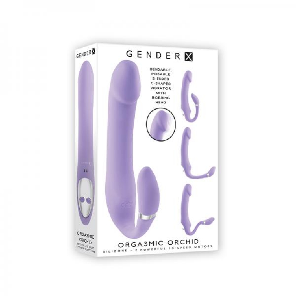 Gender X Orgasmic Orchid Dual-ended Vibrator Lavender - Realistic