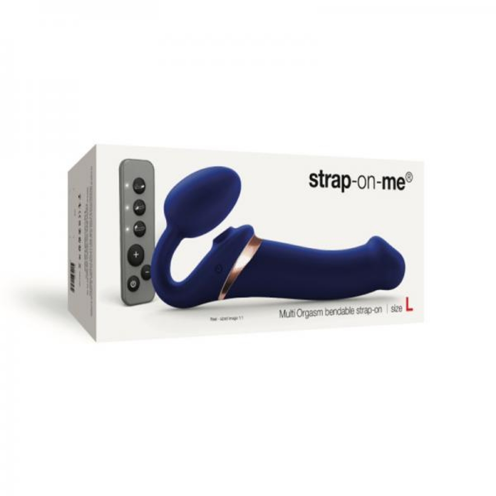 Strap-on-me Multi Orgasm Bendable Strap-on Large Night Blue - Strapless Strap-ons