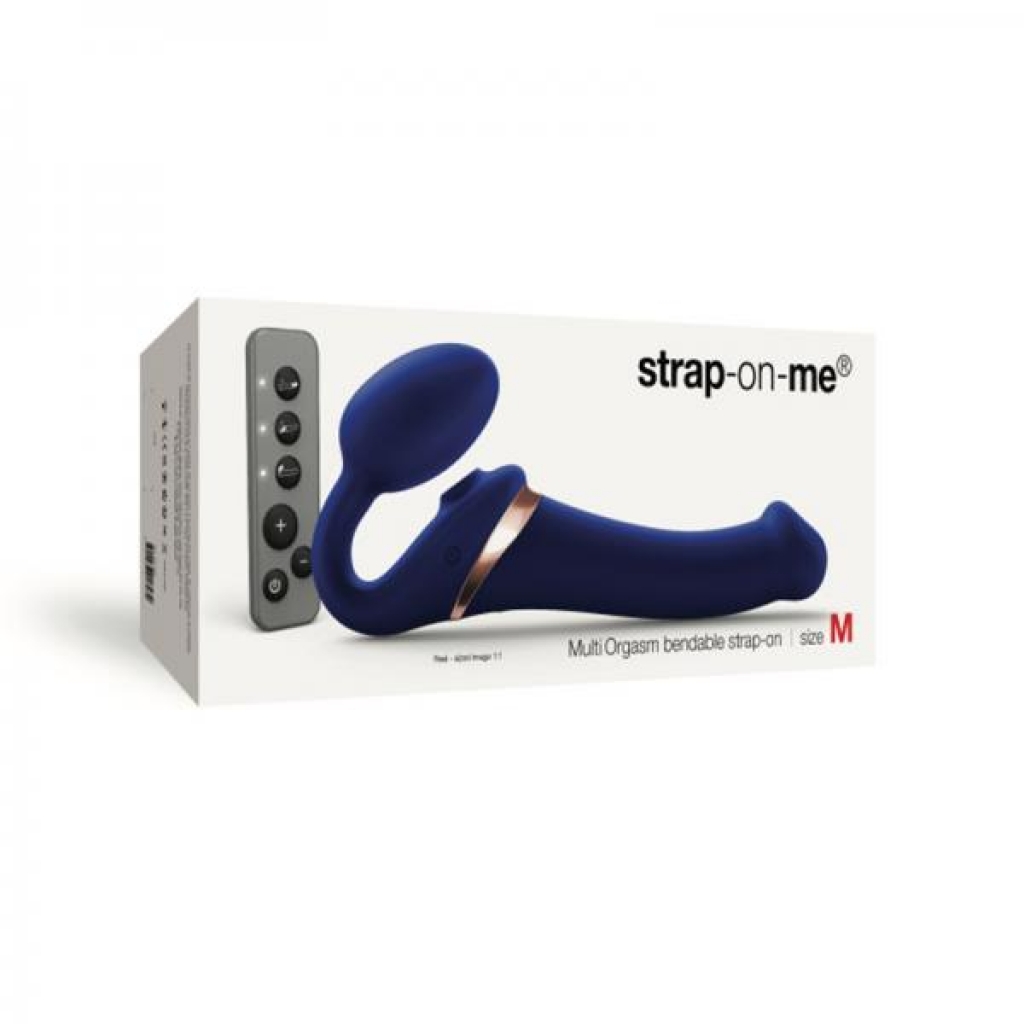 Strap-on-me Multi Orgasm Bendable Strap-on Medium Night Blue - Strapless Strap-ons