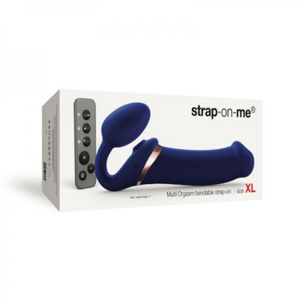 Strap-on-me Multi Orgasm Bendable Strap-on Xl Night Blue - Strapless Strap-ons