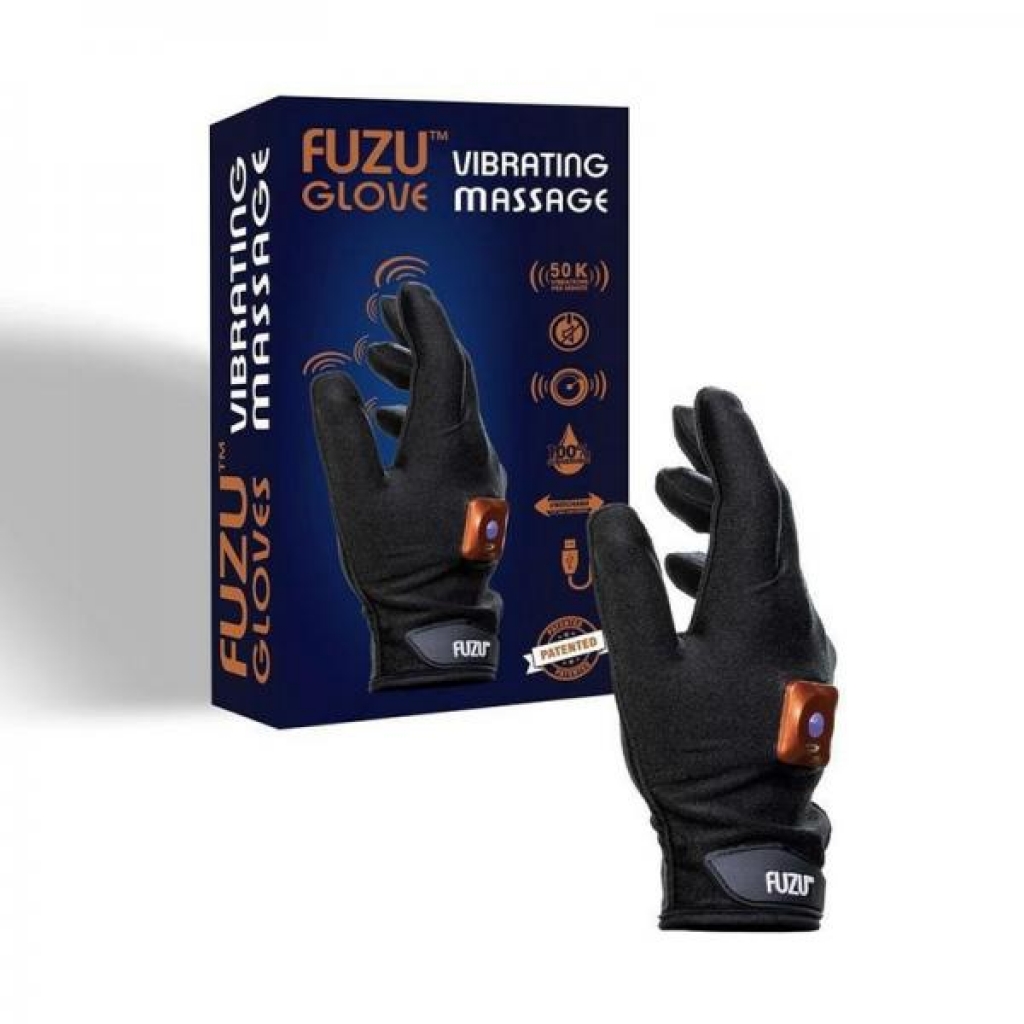 Fuzu Rechargeable Vibrating Massage Glove Right Hand Black - Finger Vibrators