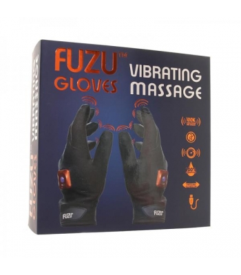 Fuzu Rechargeable Vibrating Massage Gloves Left & Right Hand Black - Sexy Costume Accessories