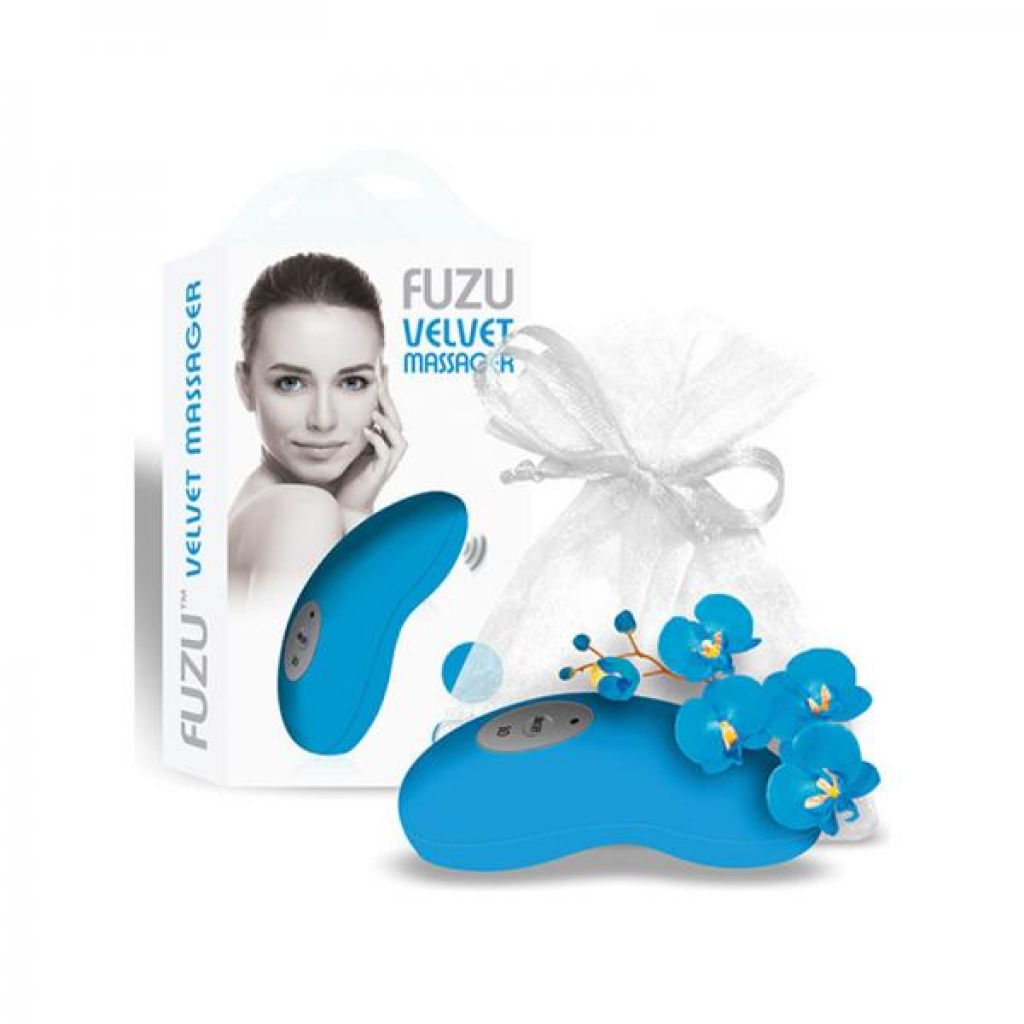 Fuzu Vibrating Palm Massager Neon Blue - Body Massagers
