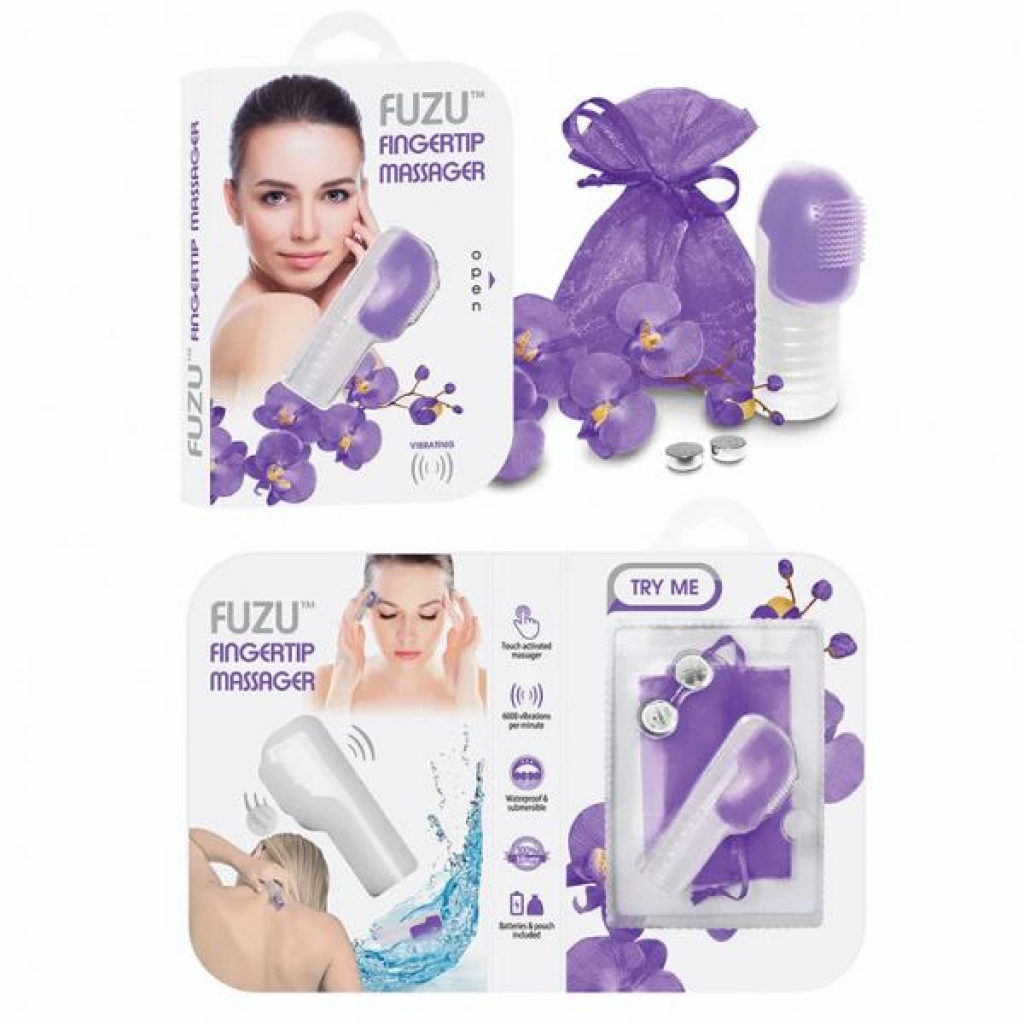Fuzu Vibrating Fingertip Massager Neon Purple - Body Massagers