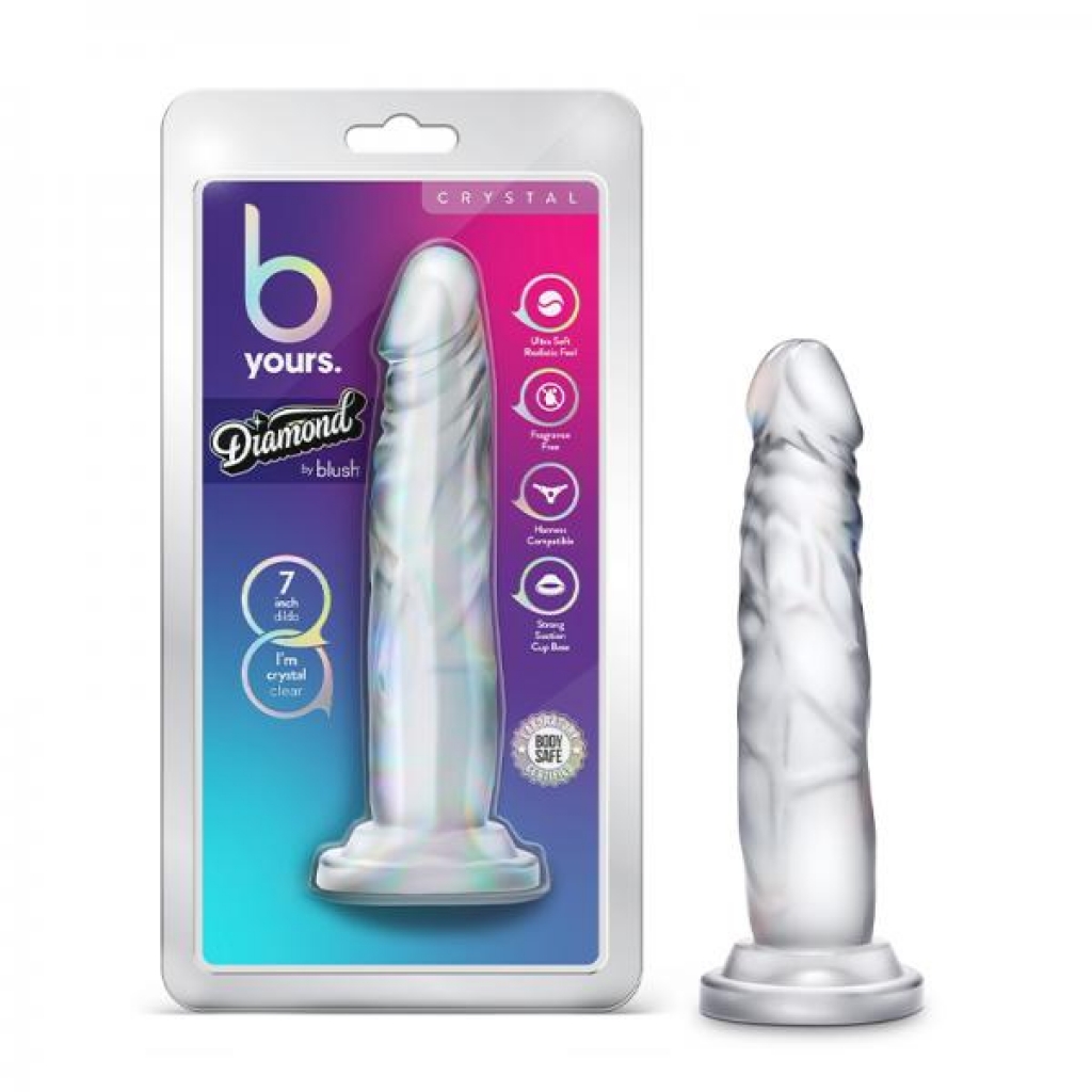 B Yours Diamond Crystal 7 In. Clear - Realistic Dildos & Dongs
