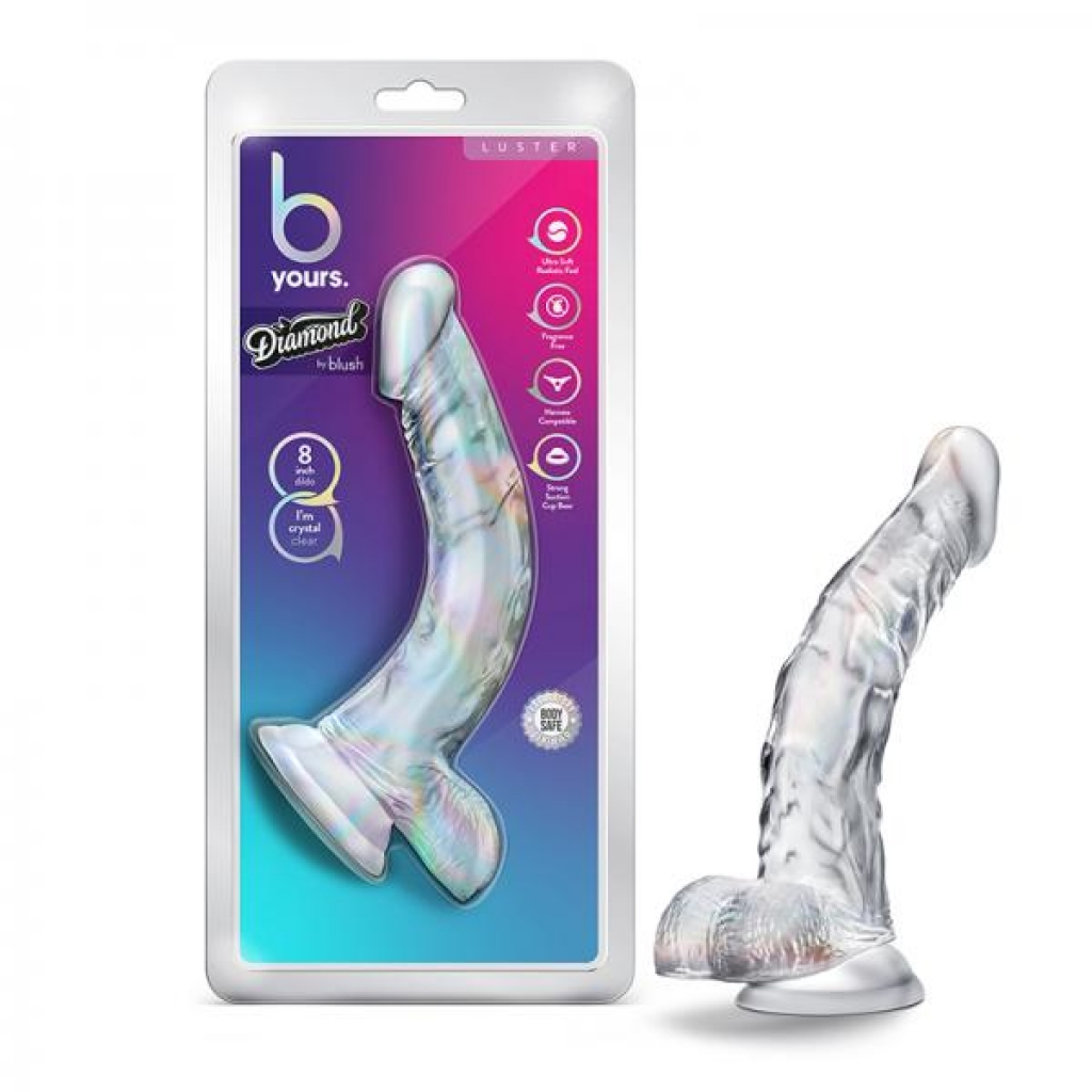 B Yours Diamond Luster 8 In. Clear - Realistic Dildos & Dongs