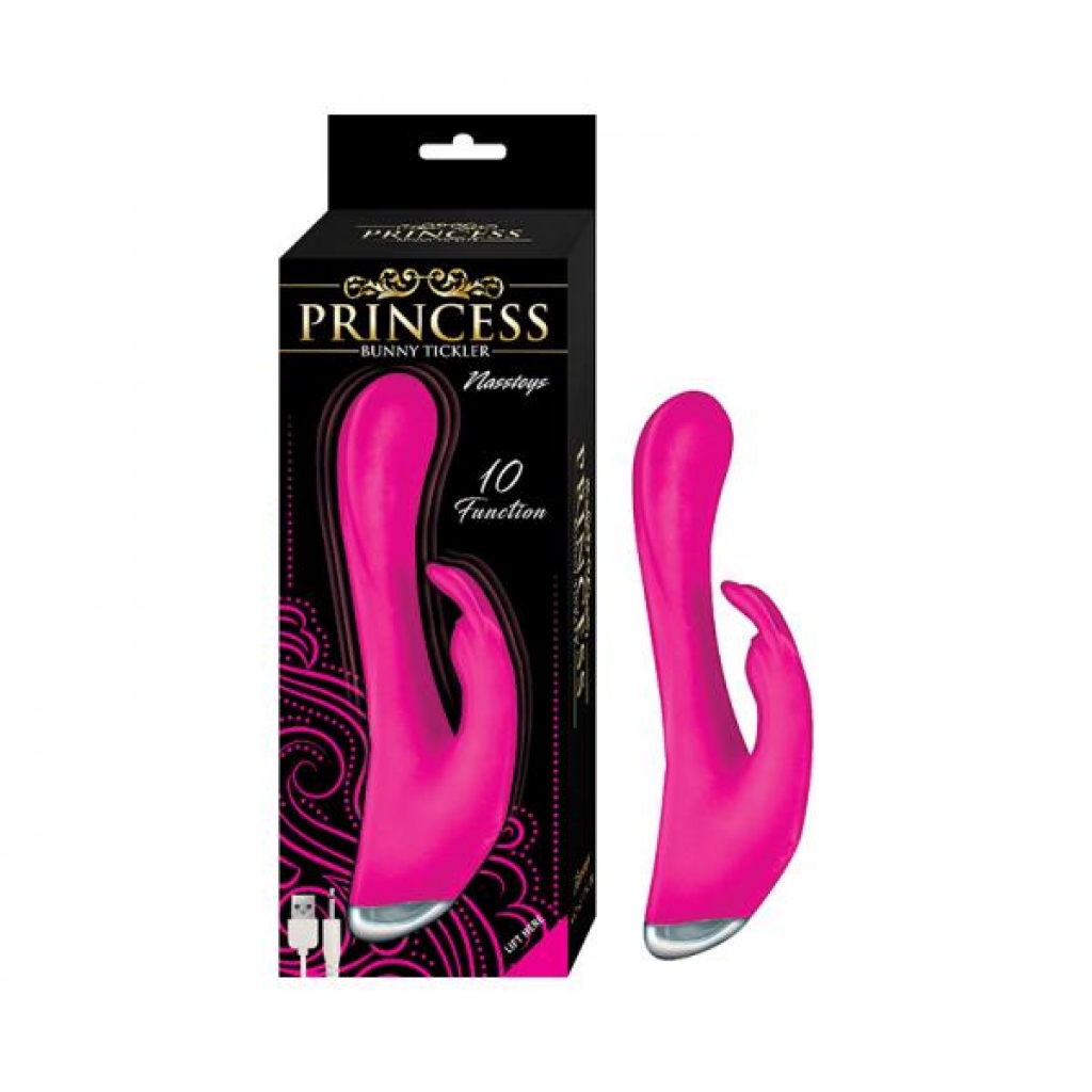 Princess Bunny Tickler Dual Stimulator Silicone Pink - Rabbit Vibrators