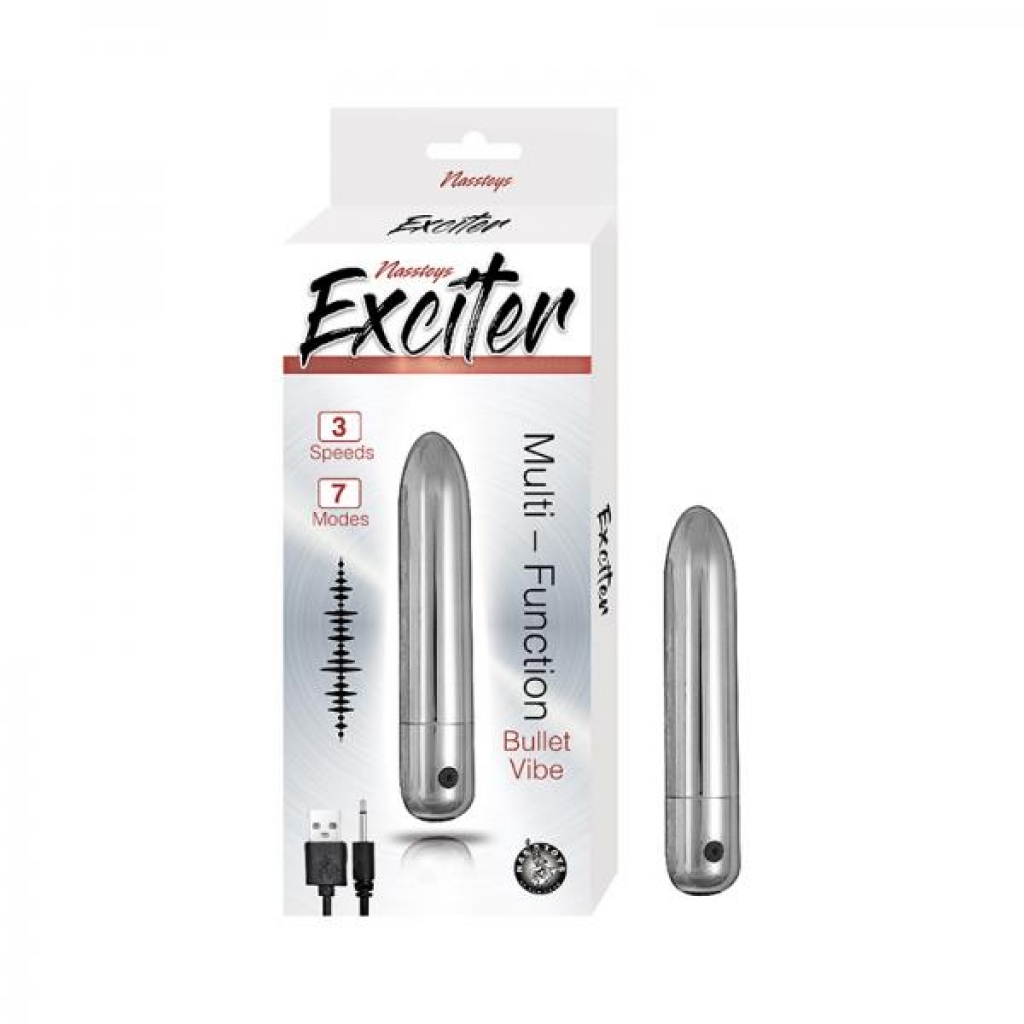 Nasstoys Exciter Multi-function Bullet Vibe Silver - Bullet Vibrators