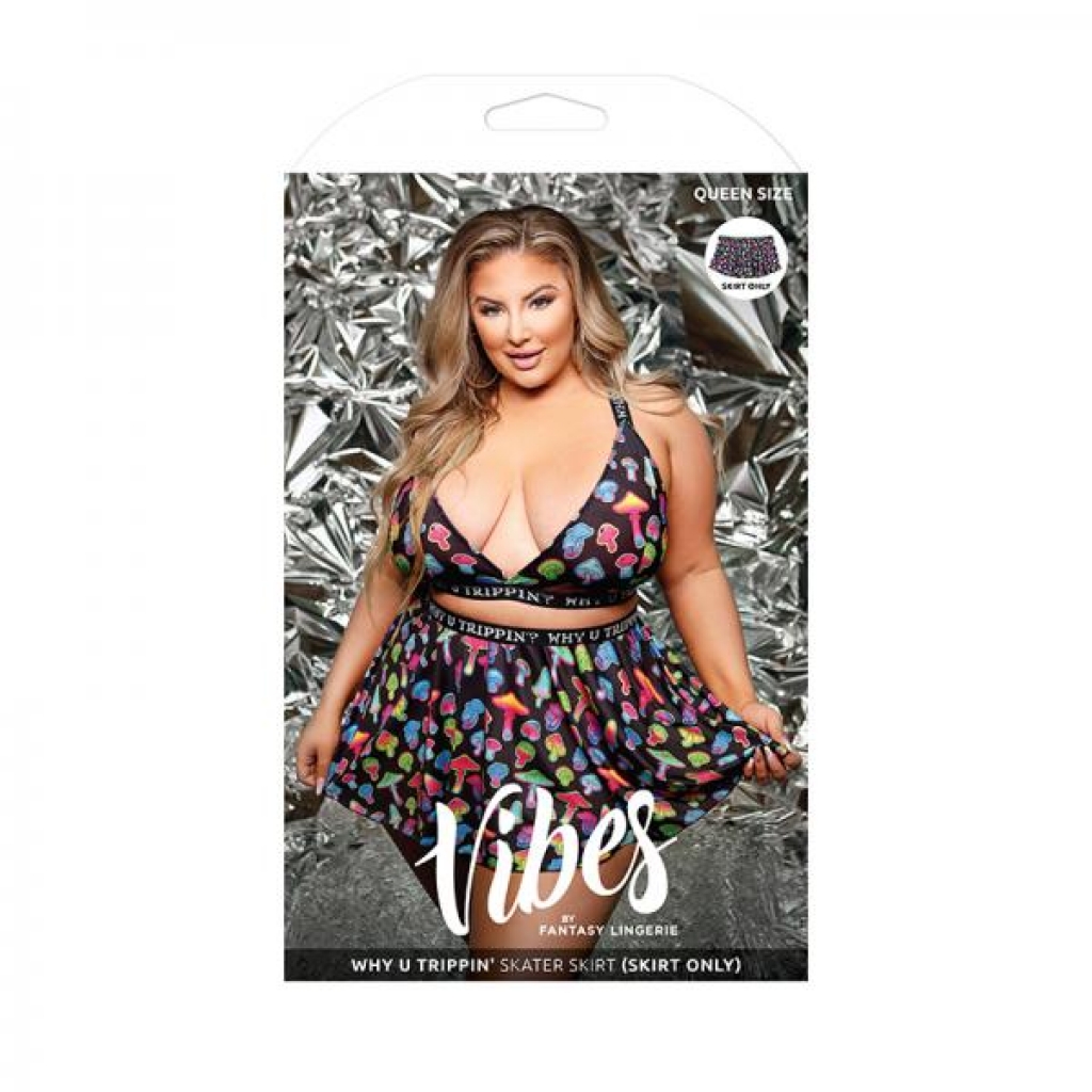 Vibes Why U Trippin' Skater Skirt Queen Black - Others
