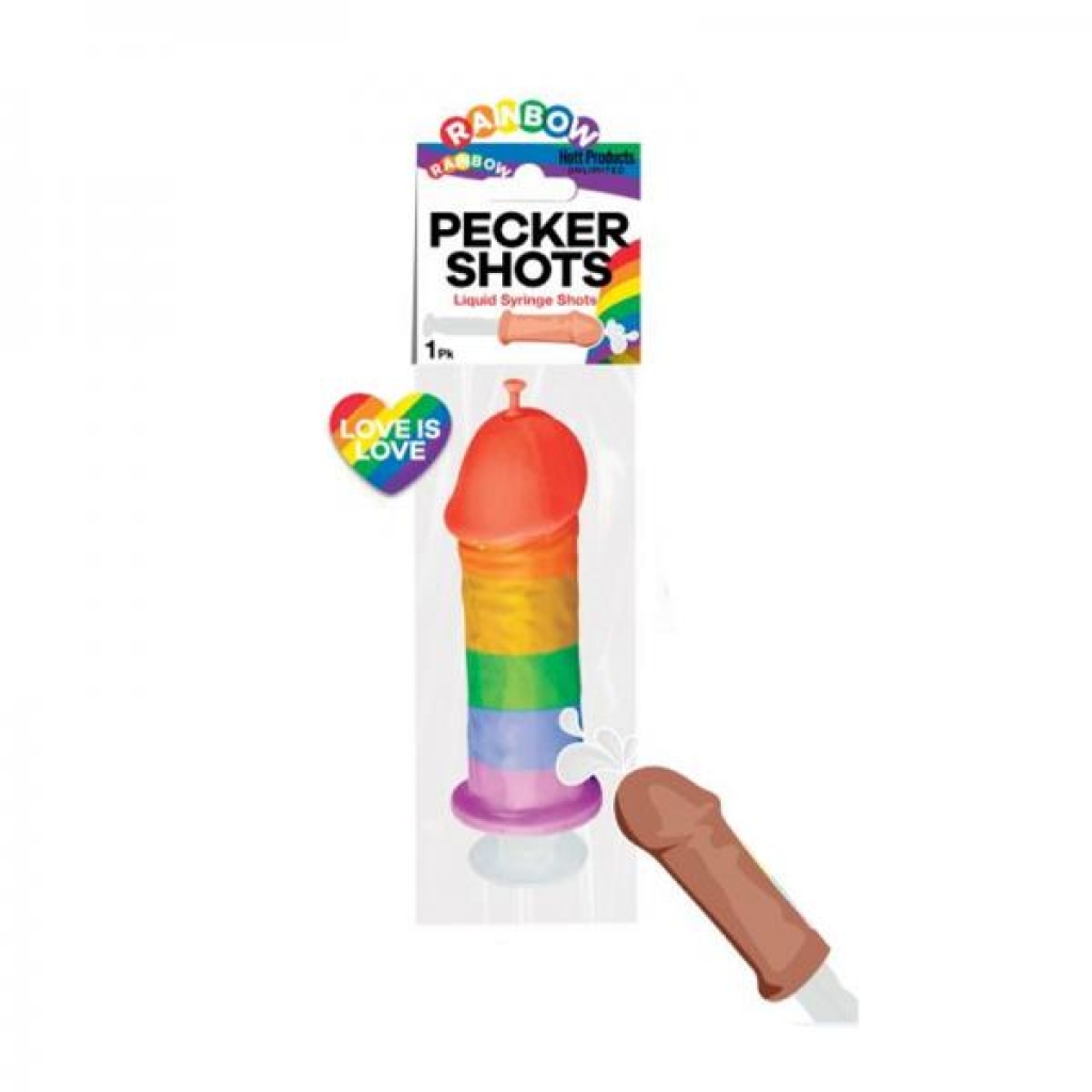 Pecker Shot Syringe Rainbow - Serving Ware