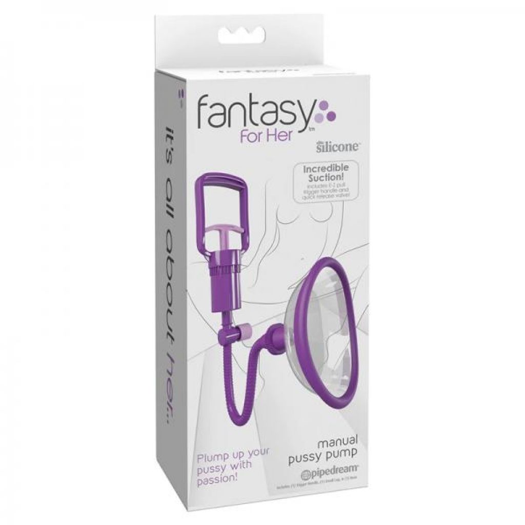 Fantasy For Her Manual Pussy Pump Purple - Clit Suckers & Oral Suction