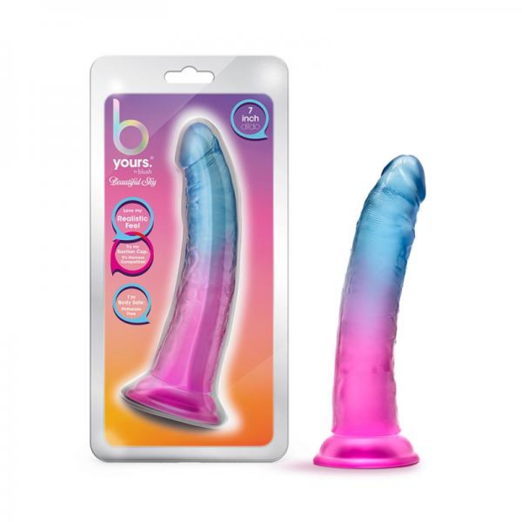 B Yours Beautiful Sky Dildo 7 In. Sunset - Realistic Dildos & Dongs