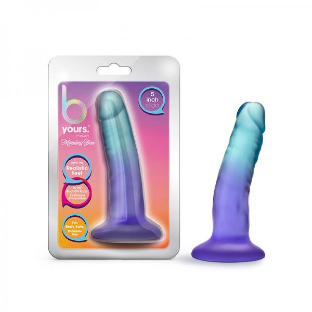 B Yours Morning Dew Dildo 5 In. Sapphire - Realistic Dildos & Dongs