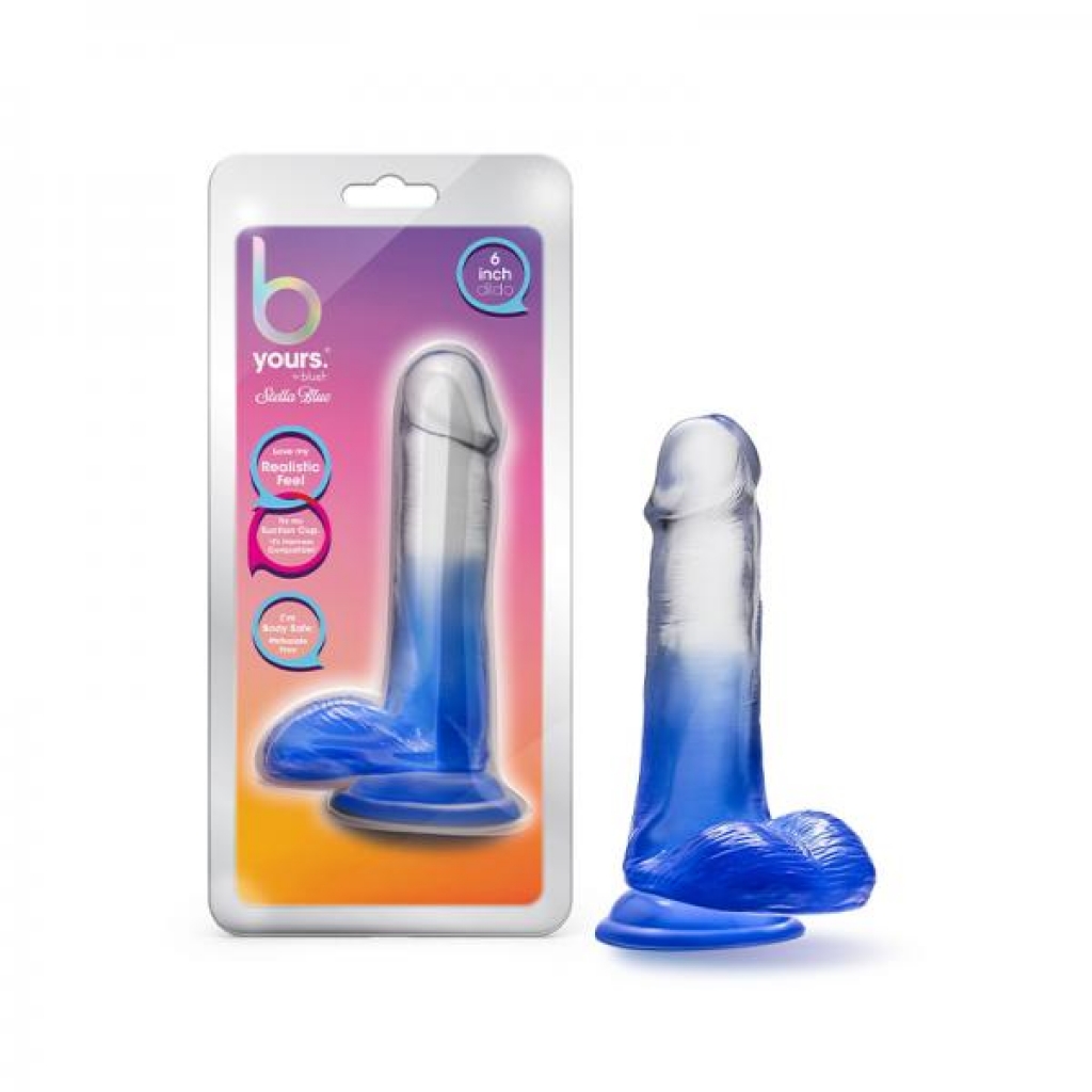 B Yours Stella Blue Dildo 6 In. Blue - Realistic Dildos & Dongs
