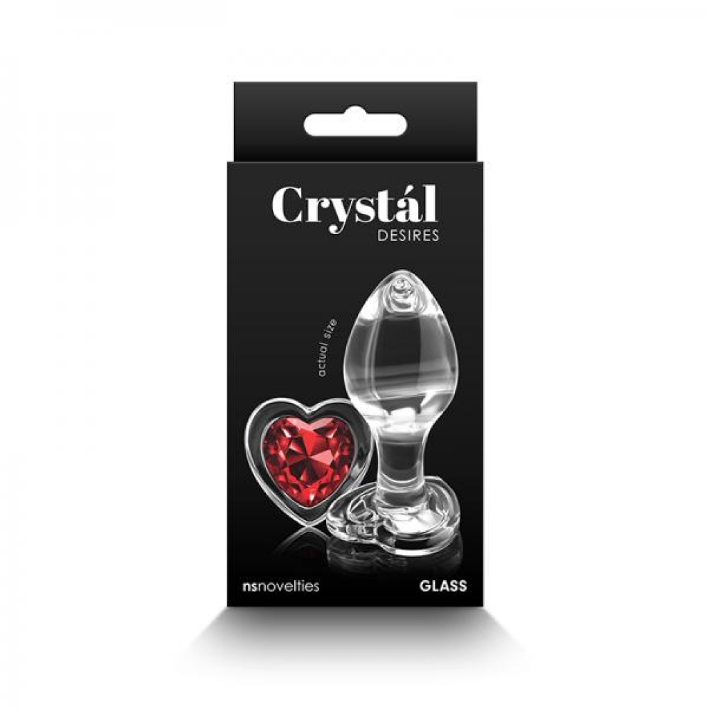 Crystal Desires Red Heart Medium - Anal Plugs