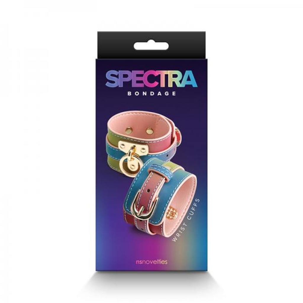 Spectra Bondage Wrist Cuff Rainbow - Handcuffs