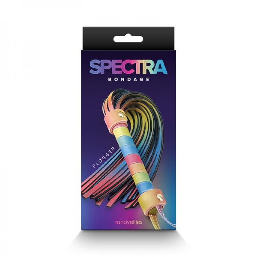 Spectra Bondage Flogger Rainbow - Floggers
