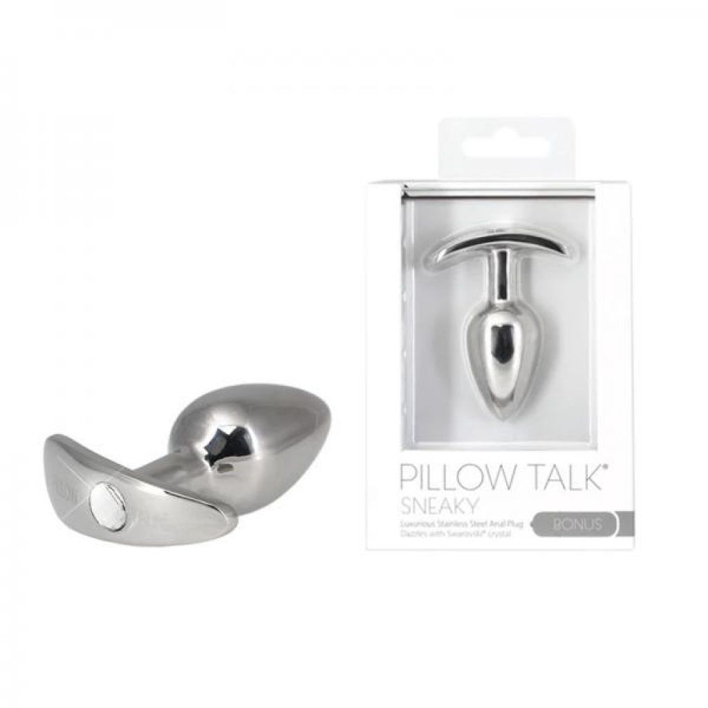 Pillow Talk Sneaky Stainless Steel Butt Plug With Swarovski Crystal - Anal Plugs