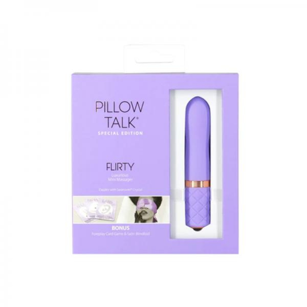 Pillow Talk Special Edition Flirty Mini Massager With Swarovski Crystal Purple - Bullet Vibrators