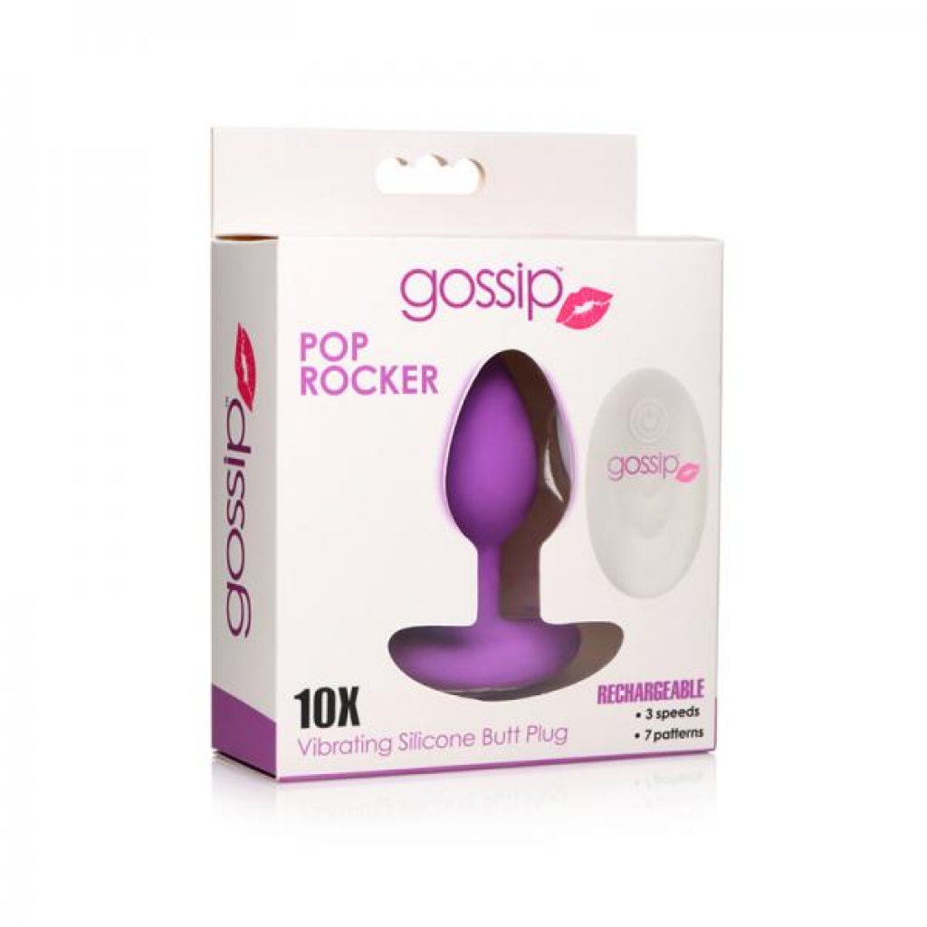 Gossip Pop Rocker 10-function Rechargeable Butt Plug Violet - Anal Plugs